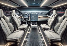 Tesla cybertruck interior features