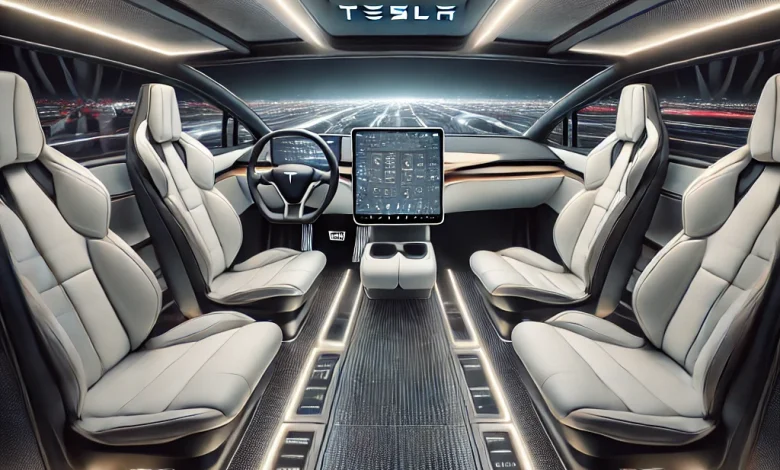 Tesla cybertruck interior features